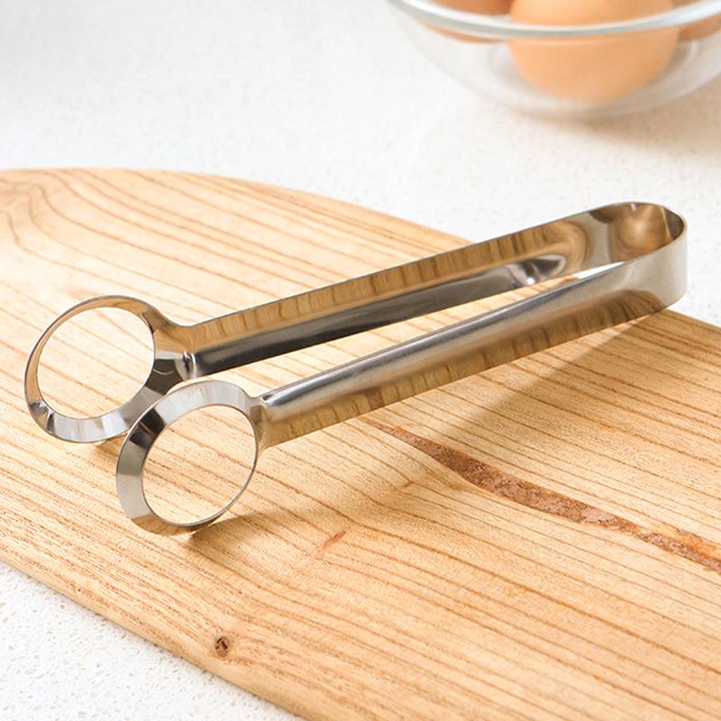 Boiled Egg Tongs Stainless Steel Kitchen Tongs Egg Clip Meatball Clamp Salad Food Tongs Egg Cooking Tools Kitchen Accessories
