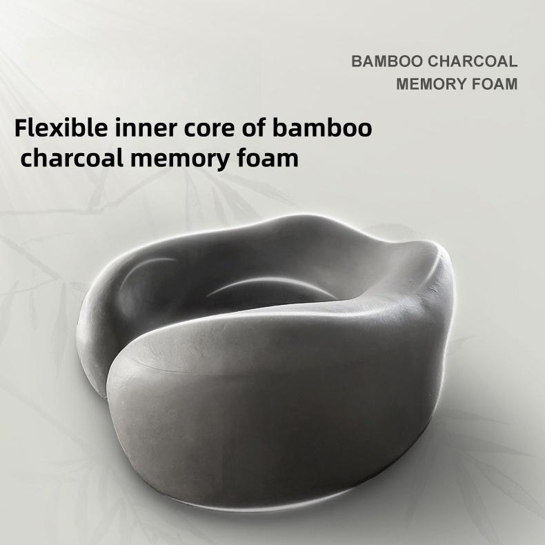 Hooded Neck Travel Pillow - Memory Foam Light-Blocking Travel Neck Pillow