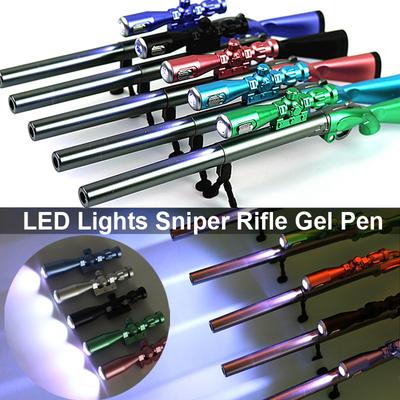 LED Light Creative Sniper Rifle Modeling Gel Pen Weapons Pen Μαύρο Ανταλλακτικό 0,38mm Παιδικά Δώρο Παιχνίδια Σχολικά είδη
