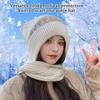 Winter Thermal Balaclava Neck Warmer Knitted Hat Neck Scarf Cap Beanie Hat Scarf