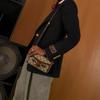 Gucci Horsebit 1955 Messenger Bag With Horsebit Buckle Featuring An Aged Flower Logo Made Of Canvas