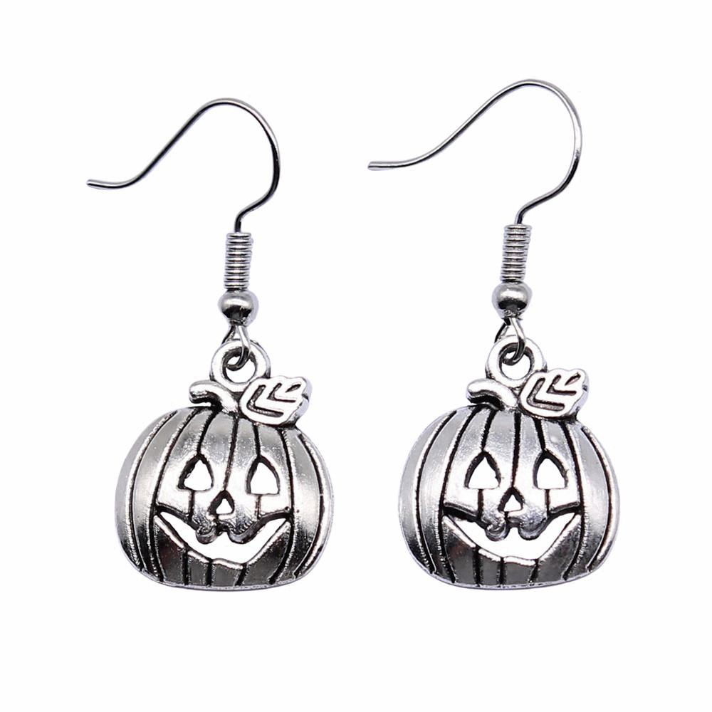 Halloween Charm Dangle Earrings Gothic Crescent Drop Earrings Dark Witchy Occult Jewelry