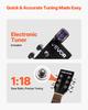 VEVOR 41 in / 1041.4 mm Dreadnought Acoustic Guitar Beginner Bundle for Adult Taller Black