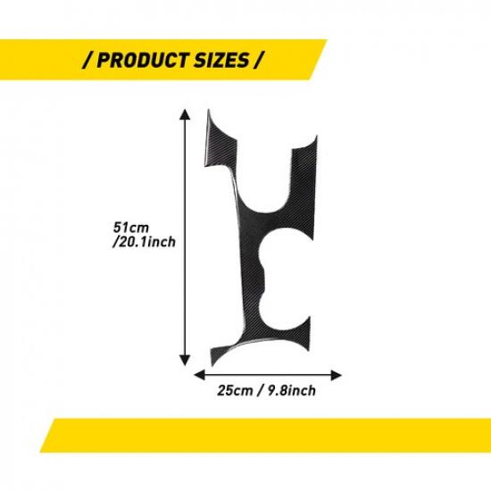 For Ford Mustang Carbon 2015- Fiber Gear shift Panel Cover Sticker Trim