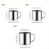 Stainless Steel Coffee Mug Portable Tea Cup High Quality Water Cup  Camping Travel