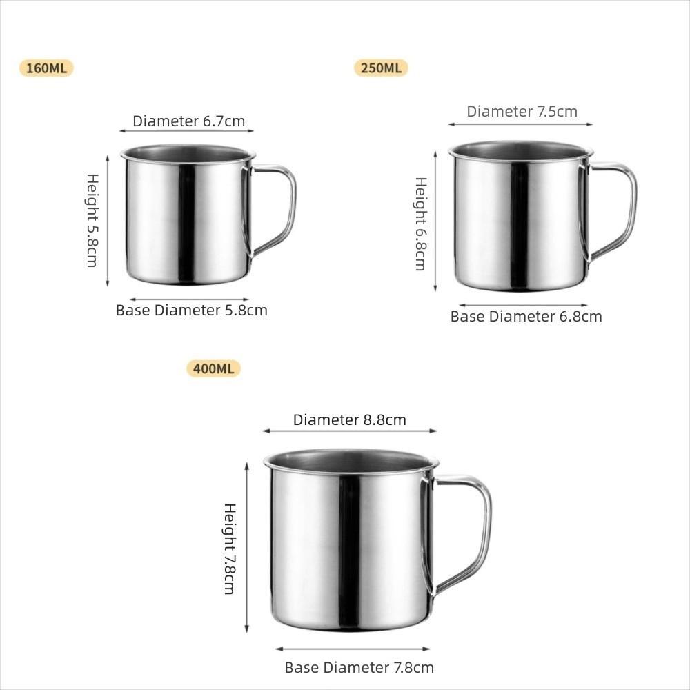 Stainless Steel Coffee Mug Portable Tea Cup High Quality Water Cup  Camping Travel