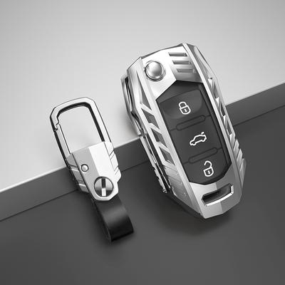 Alaşımlı Araba Çevirmeli Anahtar Kılıfı Kapağı VW Volkswagen Golf 7 MK7 Tiguan MK2 Seat Ateca Leon FR 2 Ibiza Skoda Octavia Anahtarsız