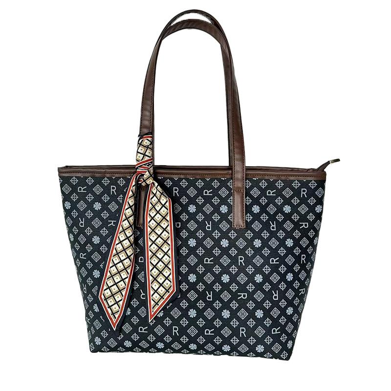 Europäischer und amerikanischer Stil Tragetasche große Kapazität Mode klassisch Pendler Umhängetasche vielseitig lässig große Tasche Damen