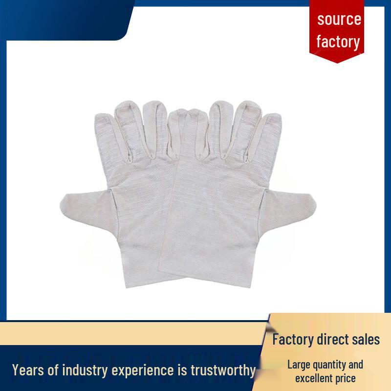 Heavy-Duty Double-Layer Canvas Work Gloves