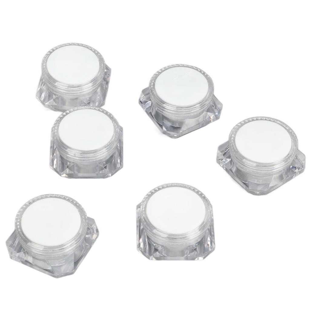 6 Stück Diamantförmige Leere Plastikdosen Tiegel Auslaufsicher Wiederverwendbar Reise Kosmetikbehälter für Camping Wandern
