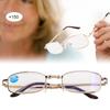 Folding Presbyopic Glasses Blue Light Blocking Anti Fatigue Reading Glasses for Men Women(+150 Gold Frame)