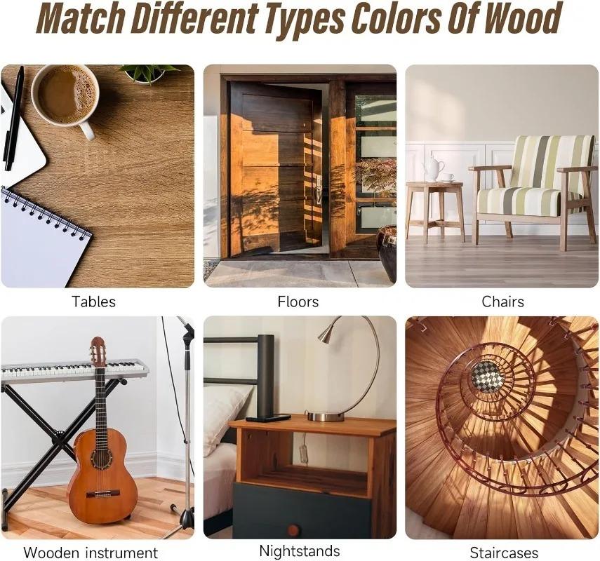 Furniture Touch Up Marker Pen Oil Based Wood Scratch Repair Paint for Floors Tables Cabinets Desks Stain Cover Restore Tools
