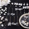 Fresh White Shell Earrings Series, Super Fairy Temperament, Personalized Small Fresh Mori Flower Earrings
