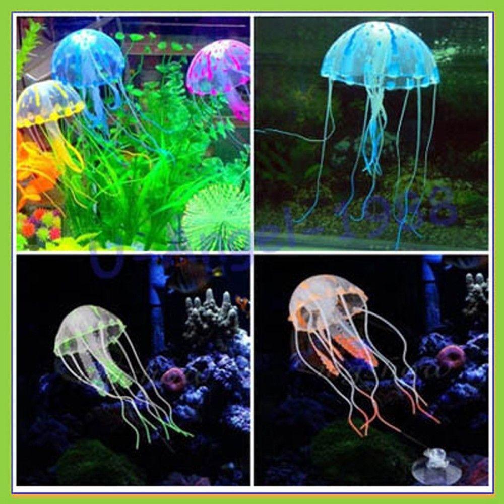 Aquarium Decor Artificial Jellyfish Glowing Jellyfish Fish Tank Decoration Vivid Jellyfish