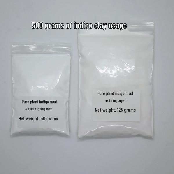 Pure Plant Indigo Tie-Dye Kit: Batik Resist Dyeing with Indigo Powder, Reducing & Fixing Agents, Dyeing Aid