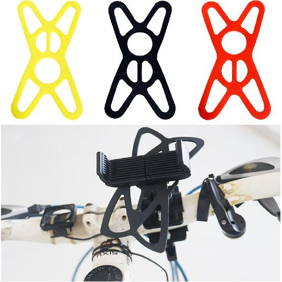 Ziciner 3 PCS Bike Phone Mount Holder Band, Elastic Smart Phone Security Silicone Strap for Motorcycle Bike Phone Mount, Universal Bike Accessories