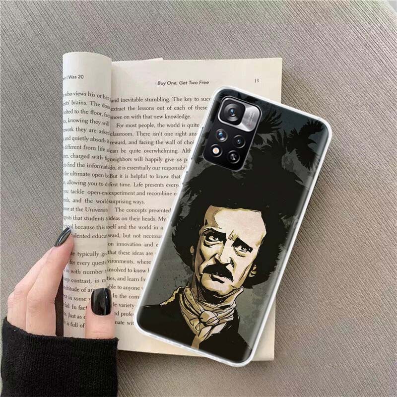 Edgar Allan Poe Phone Case For Redmi Note 13 12 Pro Plus 14 15 Pro 5G 11 11T 11E 11S 10 Pro 10S 9 9S Cover Cell Clear TPU Capa C