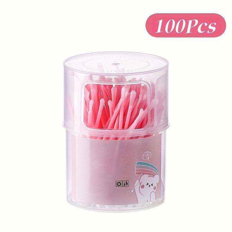 100Pcs Hygienic Disposable Ear Cleaner with Dual Head, Soft Ear Spoon & Cotton Swab, Portable Cleaning Tool for Family Daily Use