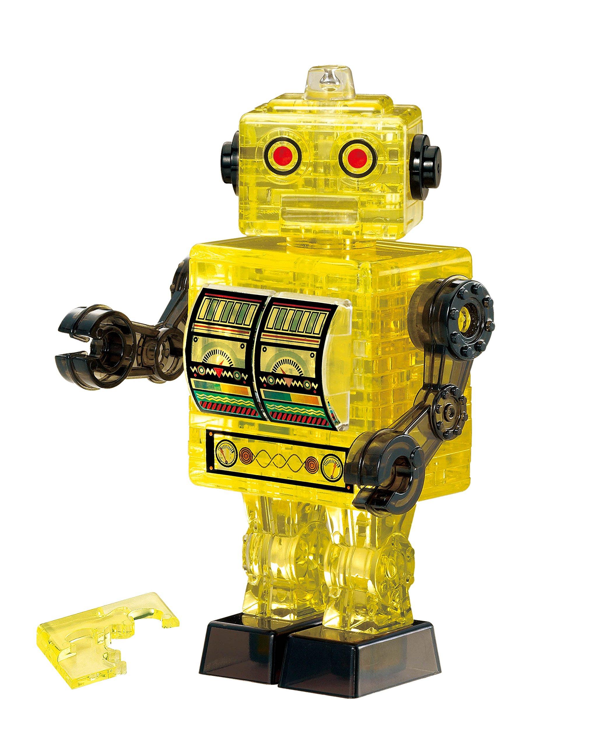

39 Piece Crystal Puzzle Tin Robot Yellow