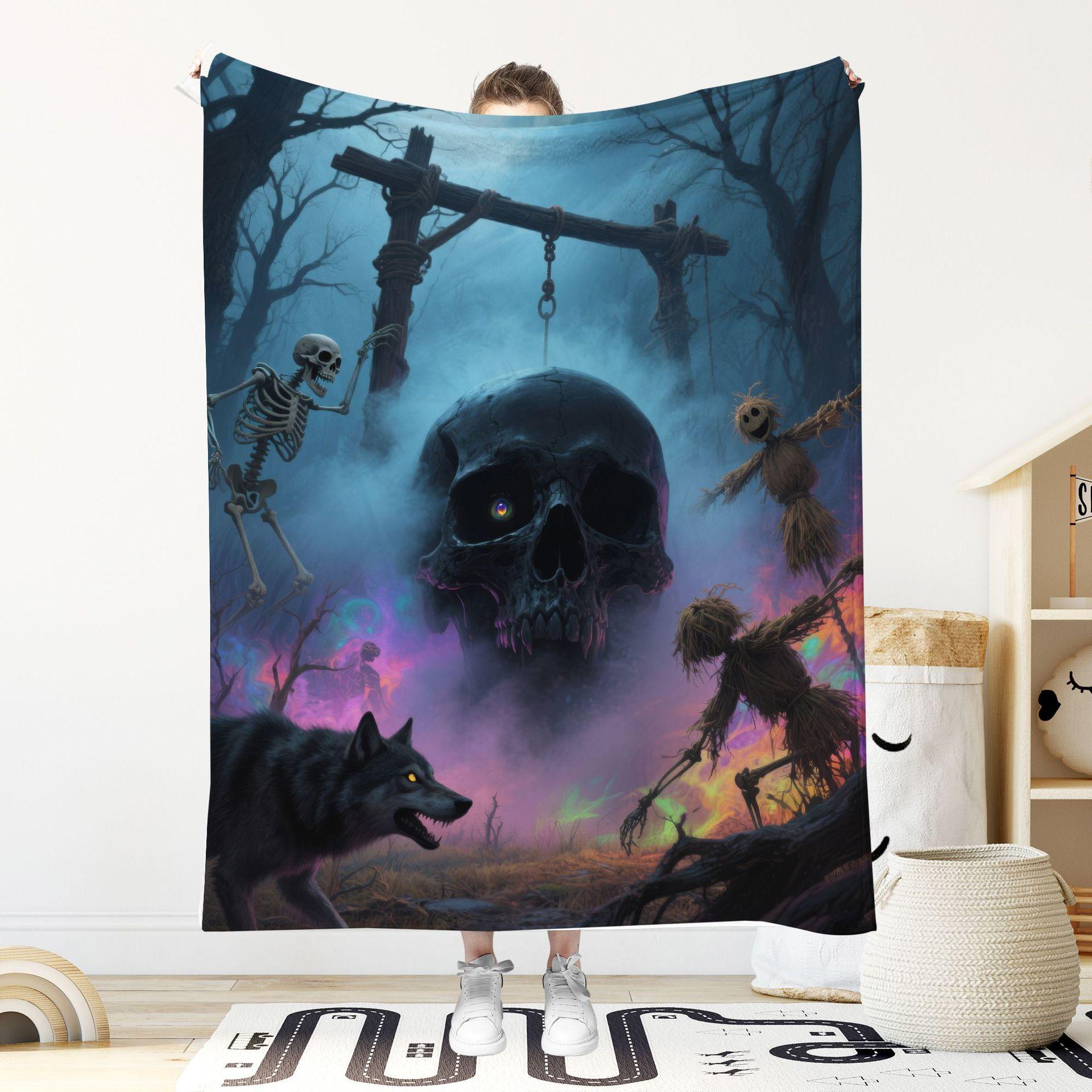 Gothic Skull Tapestry 75x100 чёрный