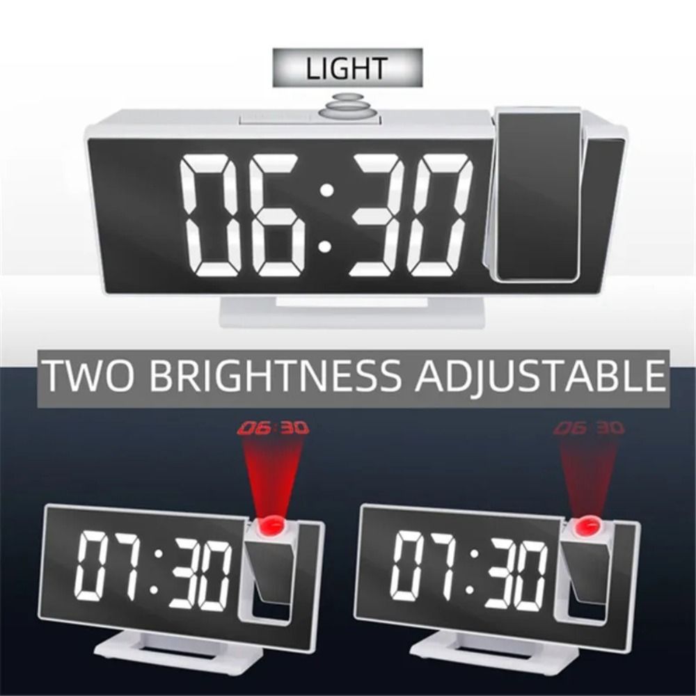 Temperature Display Projection Alarm Clock Backlight LED Alarm Clock Ceiling Clock  Bedside
