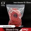 Red Silicone O-ring, 55-135mm OD, 3mm Thick