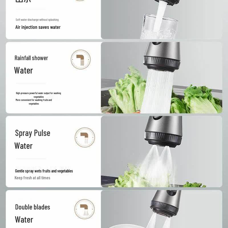 Tai Ju Fu Gunmetal Grey Pull-Out Kitchen Faucet