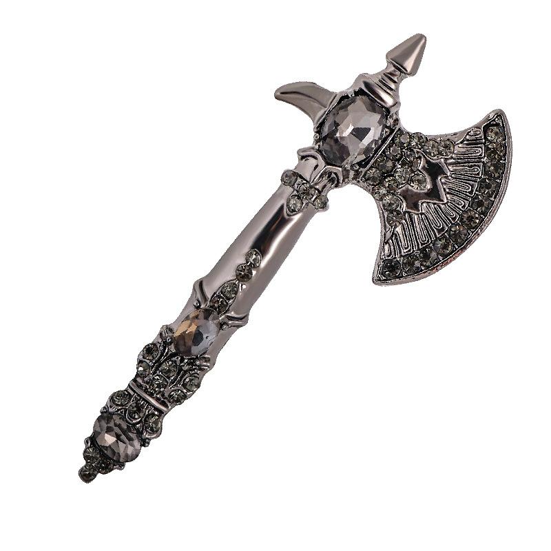 

SKEDS Vintage Exquisite Men Women Classic Axe Cryttal Badges Pin Fashion Retro Design Office Suit Brooches Unsiex Elegant Buckle