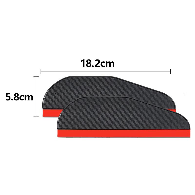 2 шт. Blac Універсальне дзеркало від дощу Козирок від диму Бічне дзеркало заднього виду від дощу Брови з вуглецевого волокна Дзеркало заднього виду Козирок