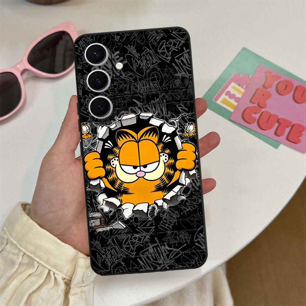 Cute Anime G-Garfields Cat Phone Case For Samsung S 24 Fe 25 Ultra Plus 20 Lite 21 30 22 23 24 22 Ultra 5G Fundas