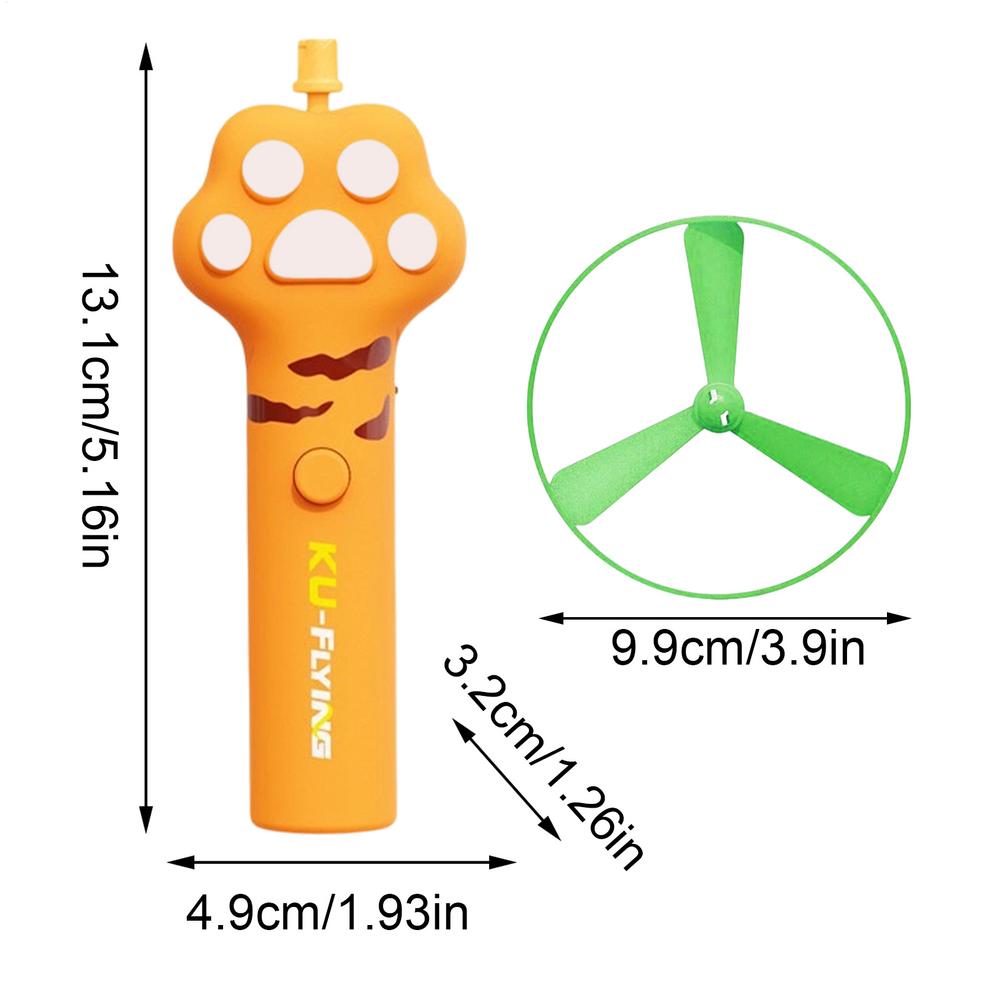 Cat Flying Disc Toy Rechargeable Flying Interactive Kitten Propeller Cat Propeller Toy For Pet Christmas Halloween Birthday жёлтый