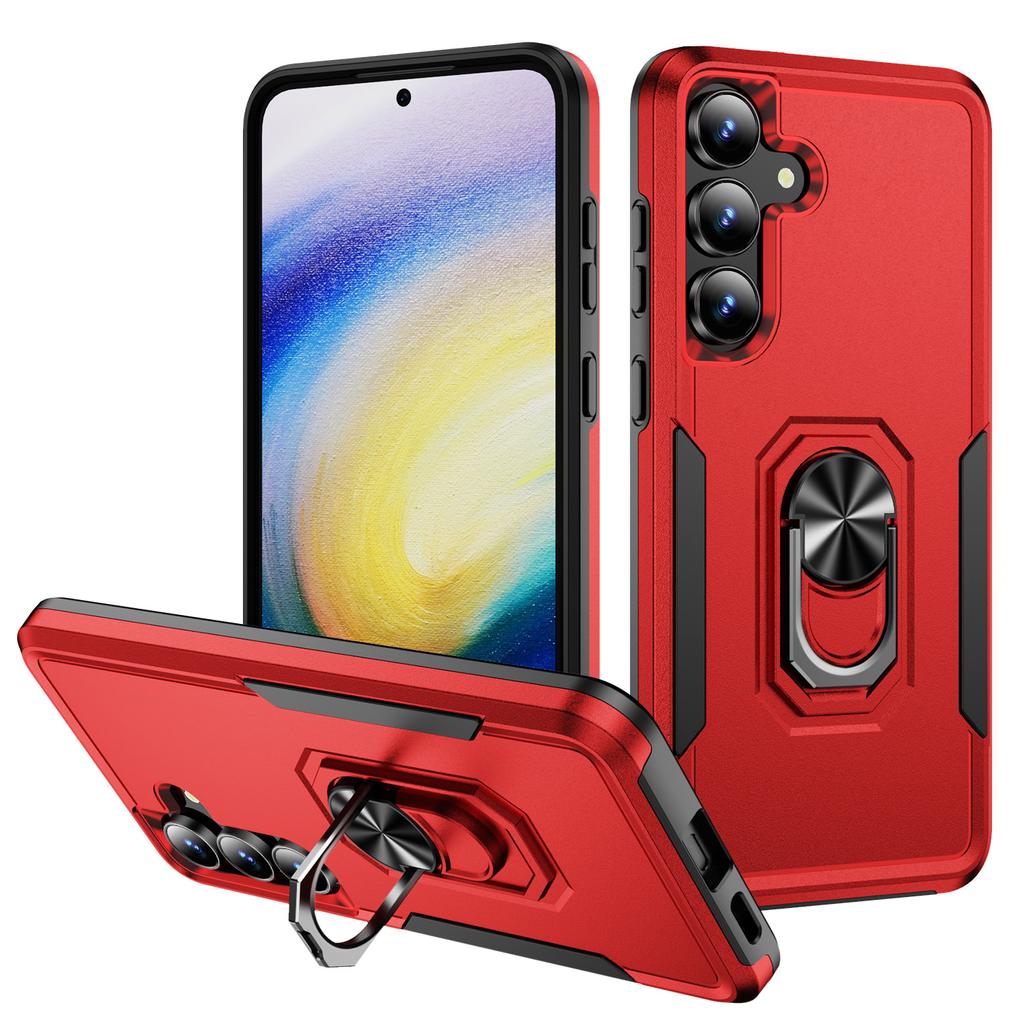 For Samsung Galaxy S25 FE Case Military Grade Ring Kickstand PC+TPU Phone Cover
