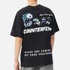 Li-Ning Sports Life Series Cartoon Animal Alphabet Print Casual Round Neck Short Sleeve T-Shirt Unisex Tops Black AHSSA57-2
