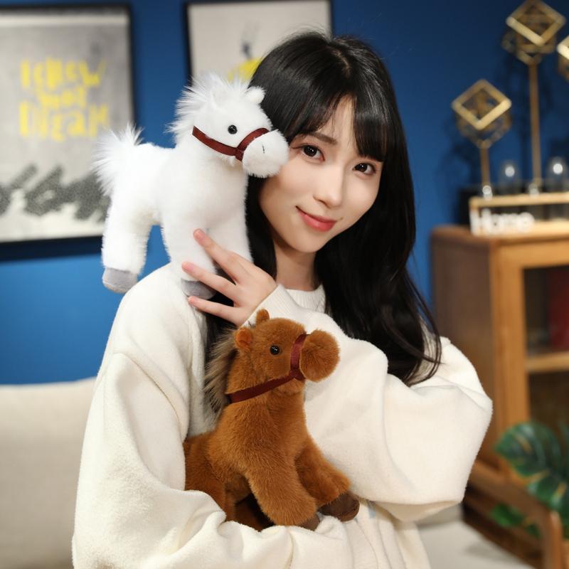 23cm/9.06in Cute Horse Doll Horse Stuffed Animal Birthday Party Favors Girl Boys Cartoon Pony Plush Toy Home Decor Companion Toy