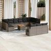 VidaXL Garden Lounge Set with Cushions 14 Pcs, Patio Sofas, Patio Furniture Set, Outdoor Furniture, Grey 3257138