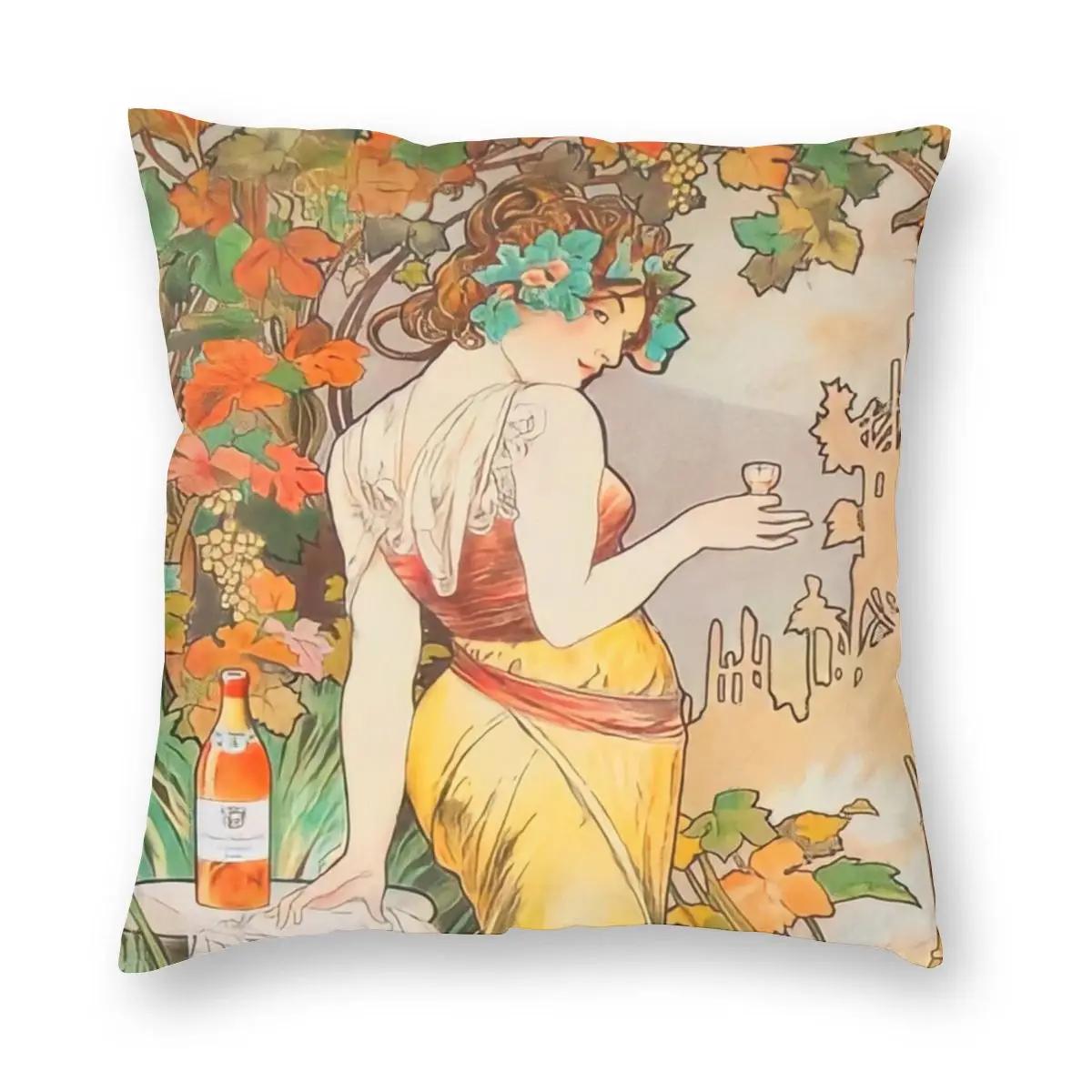 

Alphonse Mucha Art Throw Pillow Hegwrkejq Pillowcase Printed Polyester Cushion Cover Decorations Throw Pillow Case Cover Home 66x66cm белый