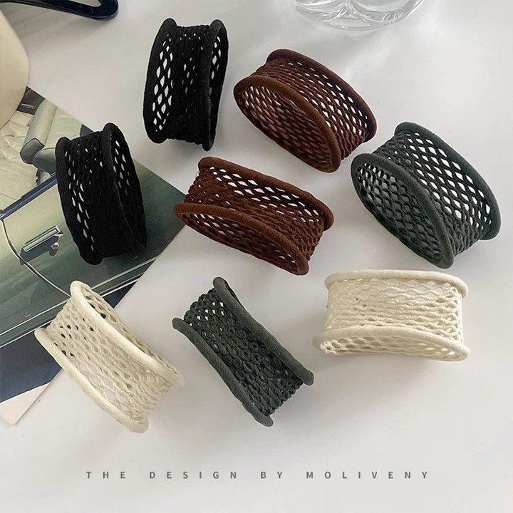 Newbie High-Elasticity Seamless Hollowed Hair Tie Hair Ring - Sweet Rubber Band for Women