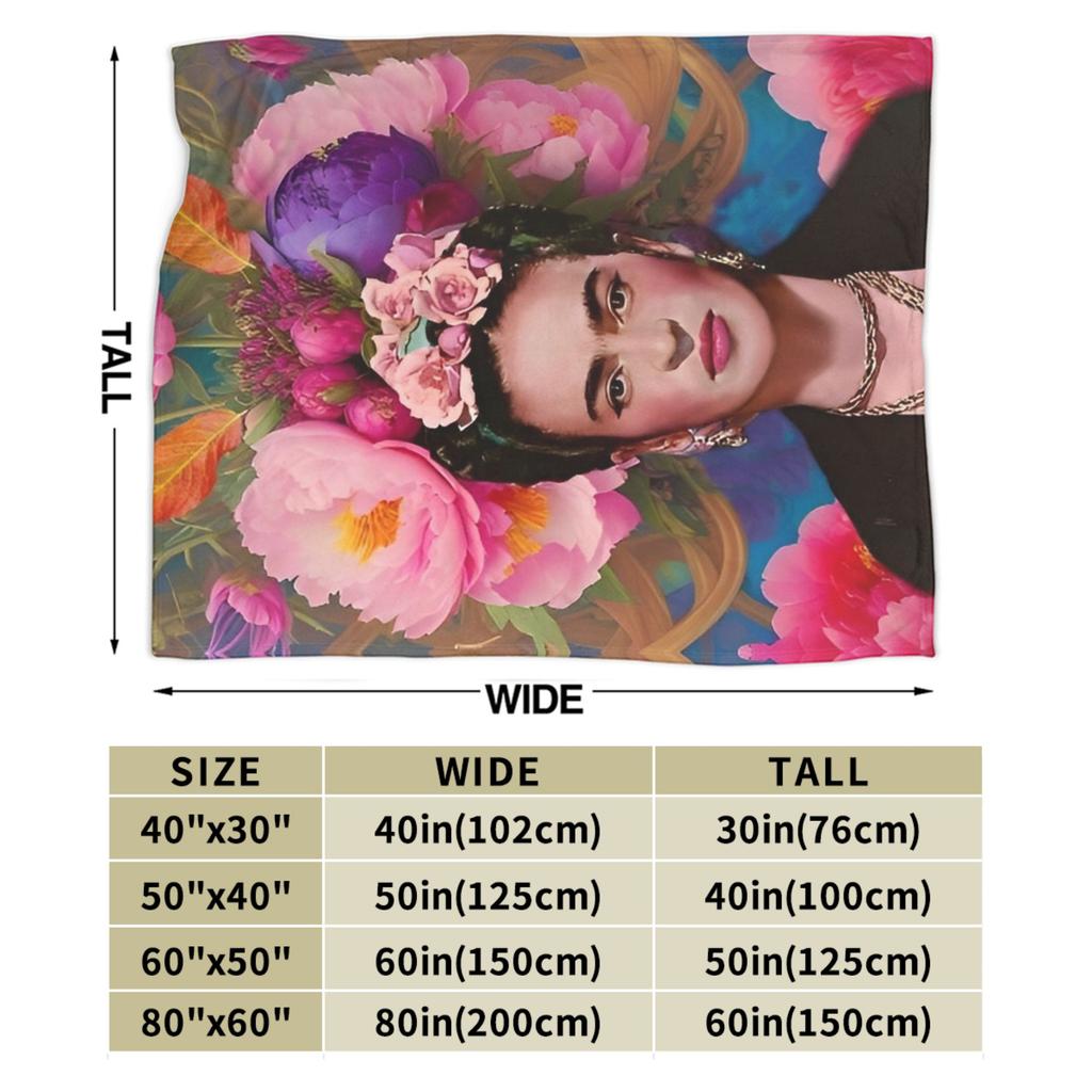 F-Frida K-Kahlo Art Knitted Blanket Paintings Fuzzy Throw Blanket Summer Air Conditioning Printed Soft Warm Bedspreads,