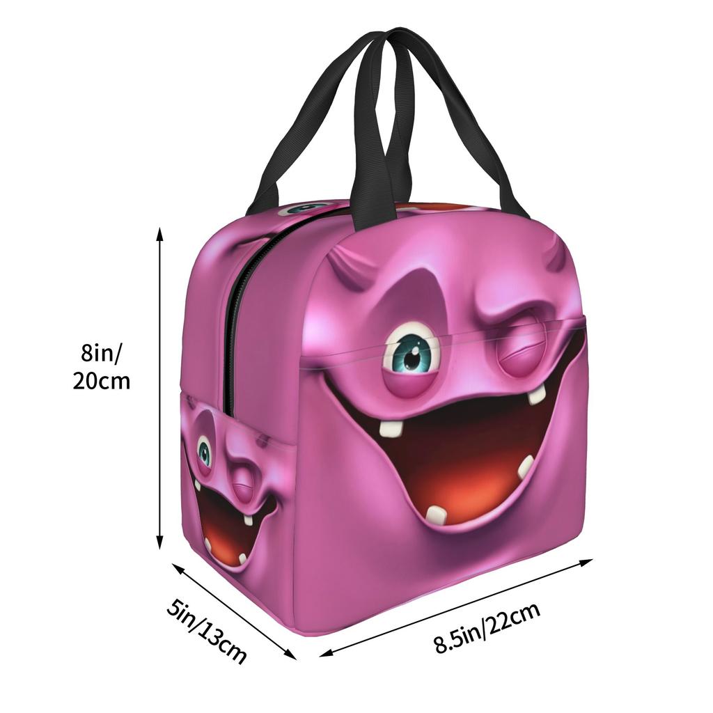 Funny Expression  Portable Lunch Box for Women Waterproof  Thermal Cooler Food Insulated Lunch Bag School