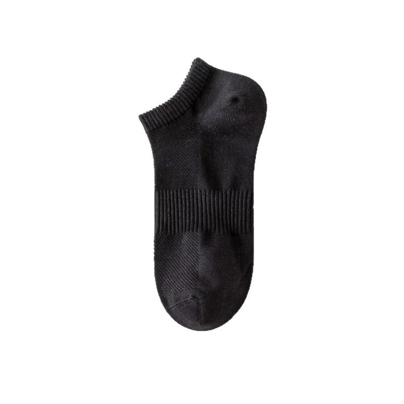 Men's Summer Short Socks, Pure Cotton Mesh, Thin, Low-top, Shallow Opening, Antibacterial, Deodorizing, Sweat-absorbing, Business Boat Socks