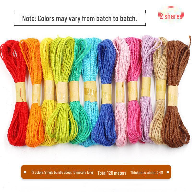 10m DIY Rattan Green Leaves with Hemp Rope for Kindergarten Decor