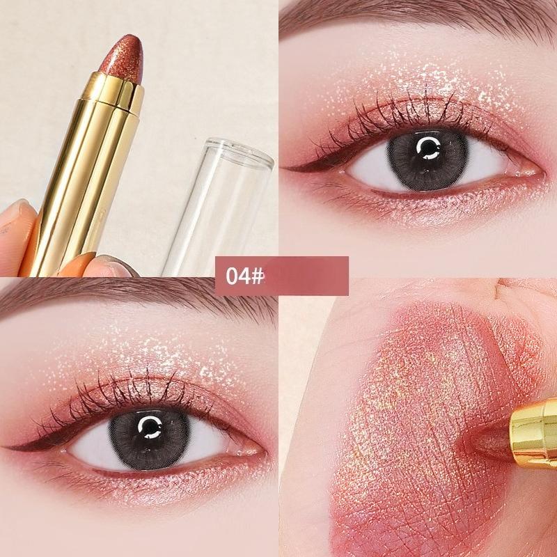 Smoky Dark Green Eyeshadow Pencil Stick 12 Colors Metallic Glitter Eye Shadow Highlighter Pen Makeup Tool Waterproof Pearlescent
