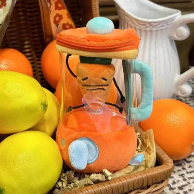 Carrot Blender Plush Toy Fun Drawstring Rotating Stuffed Vegetable Doll 6 Inches Interactive Wind-up