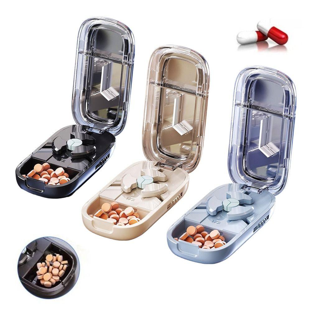 Divider Organizer Three Part Pill Cutter Dustproof Medicine Pill Cutter  for Small or Large Pills
