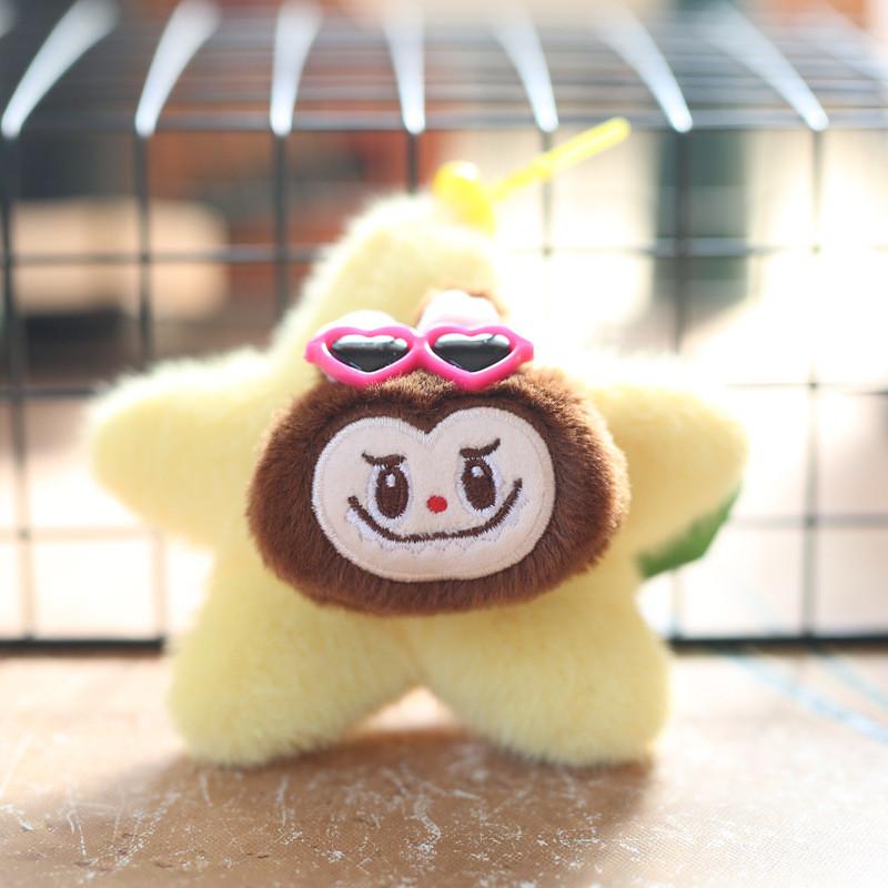 Star Doll Plush Keychain Pp Cotton Fill Backpack Decor For Kids Teens