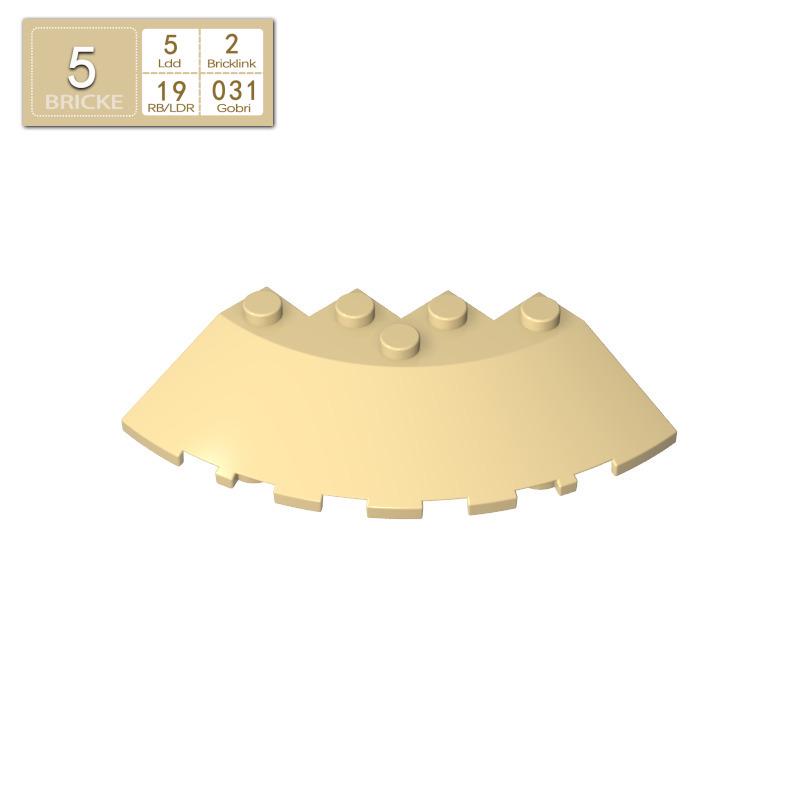 Curved Corner Brick 6x6 Compatible with LEGO MOC Accessories 1 Piece жёлтый