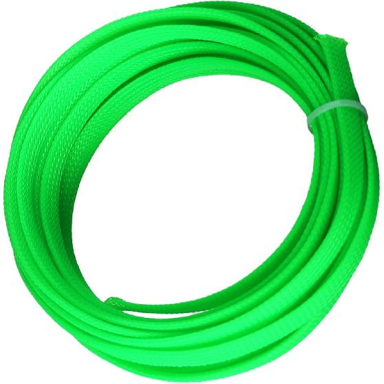 Othmro 5m/16.4ft PET Expandable Braid Cable Sleeving Flexible Wire Mesh Sleeve Fluorescent Green,for TV Audio PC Cords from Pets Chewing & Tearing