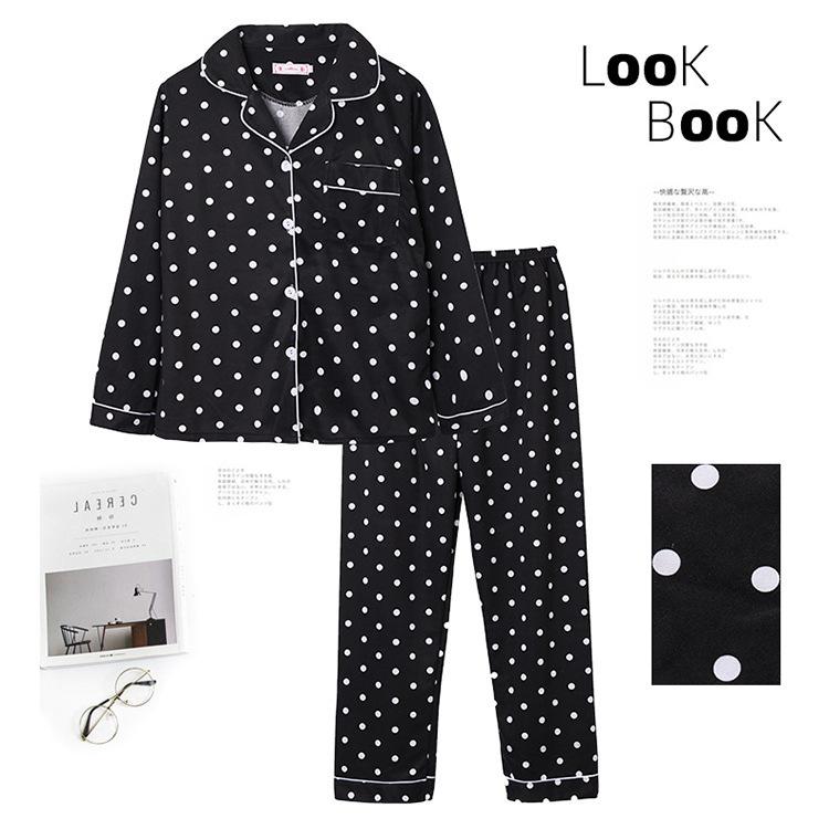 Women's Spring Autumn Home Furnishing Pajamas Sleepwear Set Long Sleeve Pants Set Casual Breathable Sleep Home Furnishing