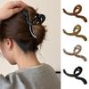 Transparent Plastic Hair Claw Snake Shape Wave Hair Clip Retro Cross Shark Clip  Party