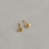 modernlike 14k gold-filled silver oval ball earrings